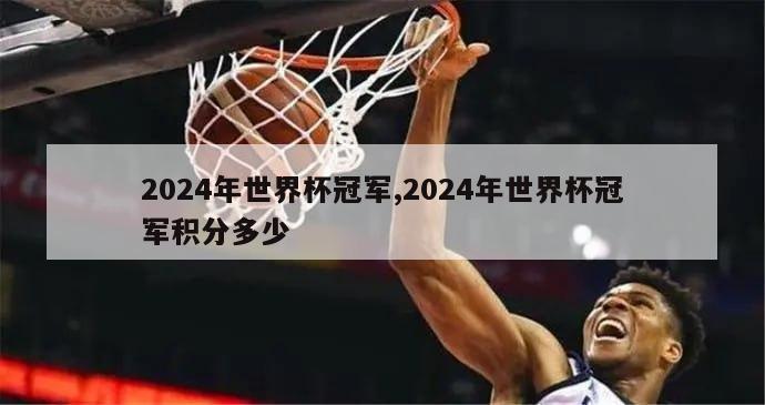 2024年世界杯冠军,2024年世界杯冠军积分多少